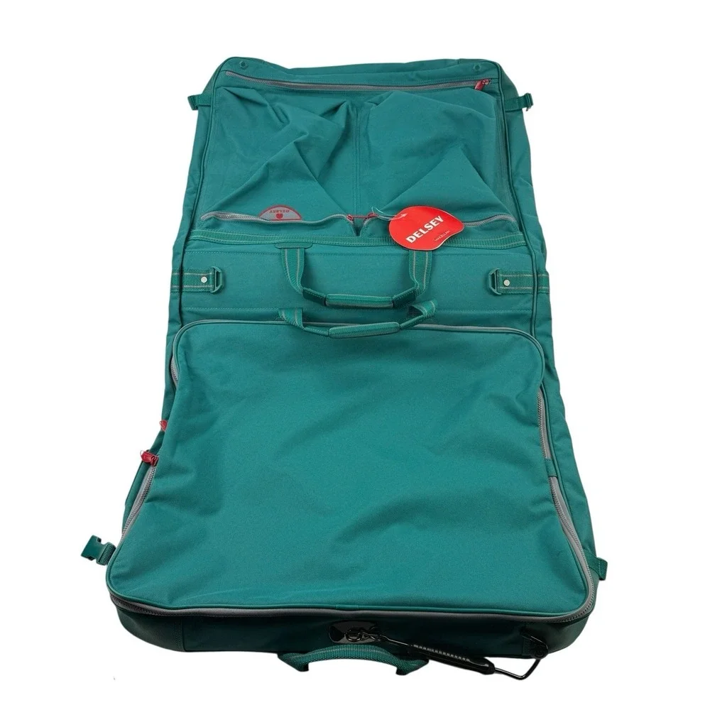 Magellan x Delsey Emerald Green Locking Travel Garment Bag NWT 23
